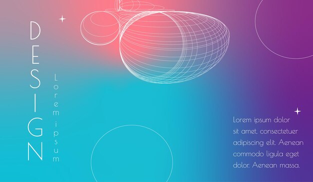 Fondo abstracto con efecto dinámico Ilustración de vectores místicos Gradientes de moda