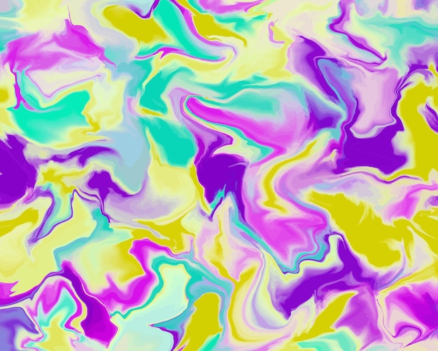 Fondo abstracto con efecto de pintura acrílica de mármol Vector de textura colorida para un diseño moderno