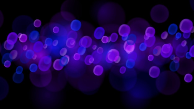 Fondo abstracto con efectos bokeh en colores azul y morado