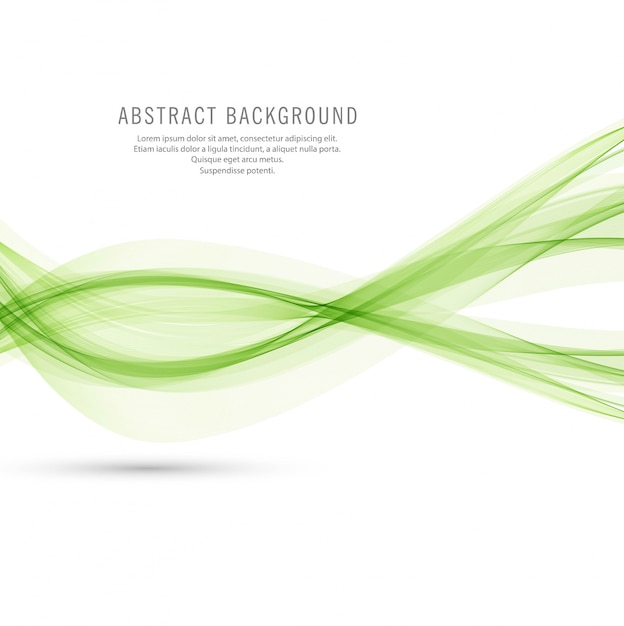 Fondo abstracto elegante onda verde