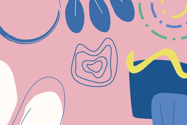 Fondo abstracto con elementos de doodle dibujados a mano Ilustración vectorial
