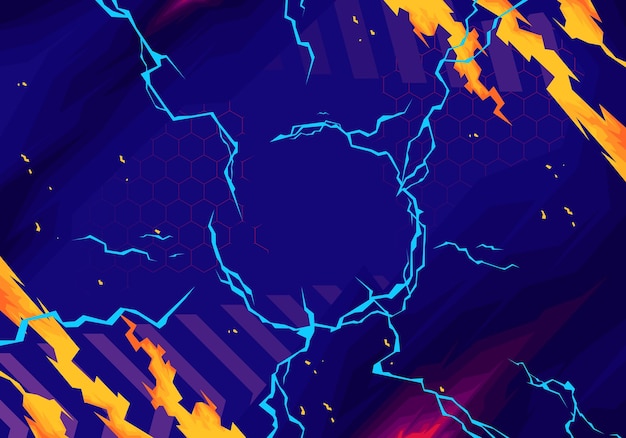 Vector fondo abstracto con elementos eléctricos y de fuego