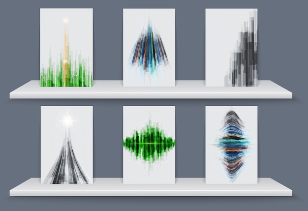Fondo abstracto de elementos geométricos de cartel