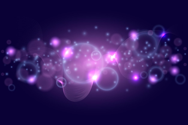 Fondo abstracto con elementos ondulados y brillantes