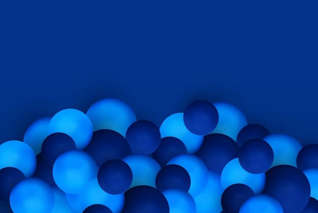 Fondo abstracto con esferas 3d dinámicas. Ilustración vectorial de globos. Diseño moderno de pancartas o carteles de moda