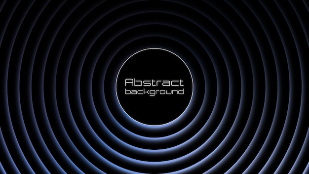 Fondo abstracto espiral oscuro con círculos degradados brillantes en un estilo futurista