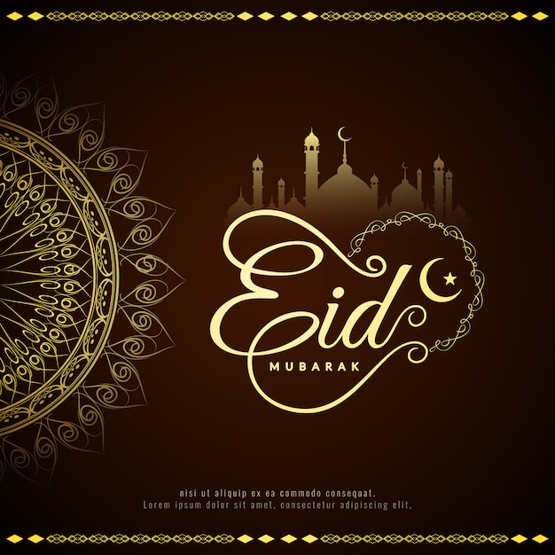 Fondo abstracto con estilo Eid Mubarak