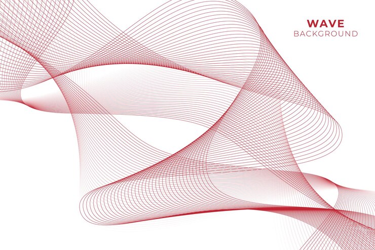 Vector fondo abstracto con estilo de línea ondulada