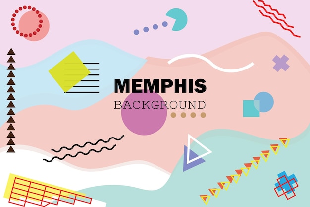 Fondo abstracto con estilo de Memphis y color suave
