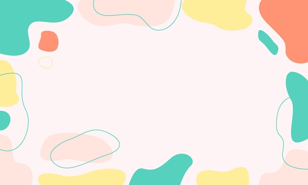 Fondo abstracto estilo minimalista con forma libre y fondo de colores pastel para presentación