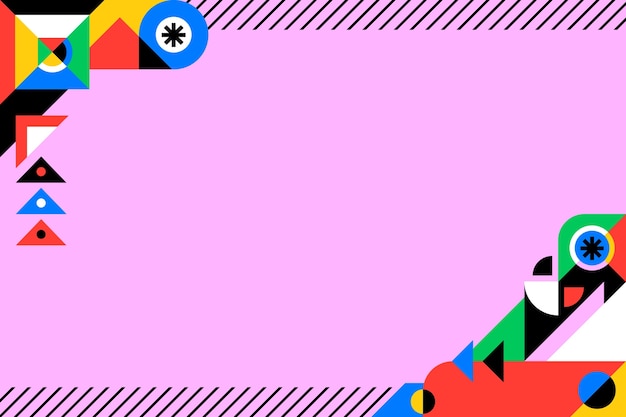 Fondo abstracto de estilo picasso geométrico plano