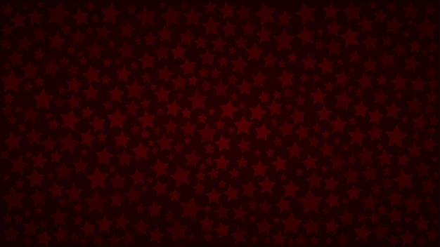 Fondo abstracto de estrellas de diferentes tamaños en colores rojo oscuro
