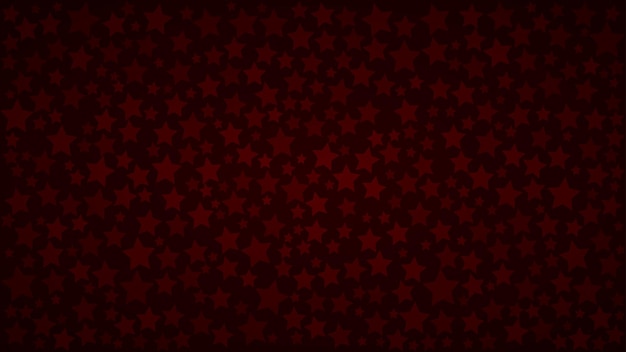 Fondo abstracto de estrellas de diferentes tamaños en colores rojo oscuro