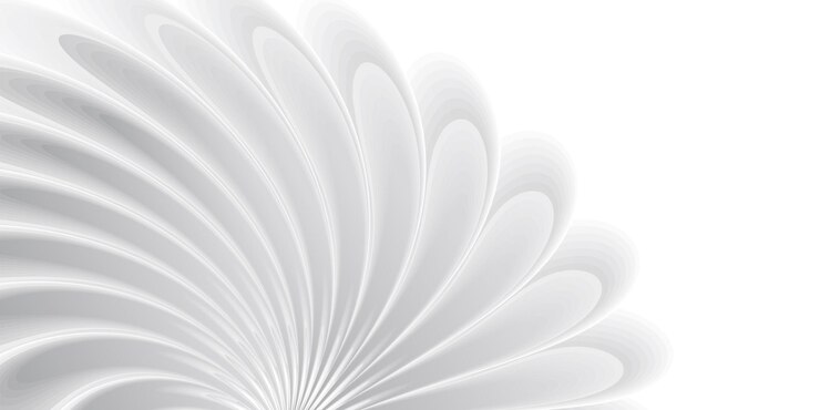 Vector fondo abstracto con flor blanca 3d en papel tapiz de cubierta de textura suave de viento