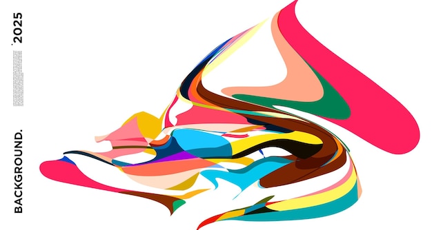 Fondo abstracto fluido colorido para el nuevo año 2025