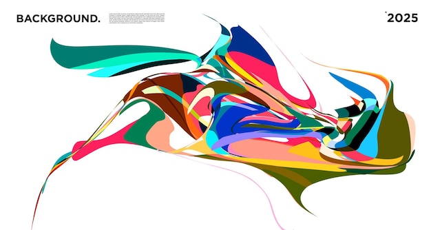 Fondo abstracto fluido colorido para el nuevo año 2025