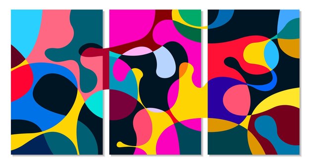 Fondo abstracto fluido colorido vectorial para el diseño de banner de verano