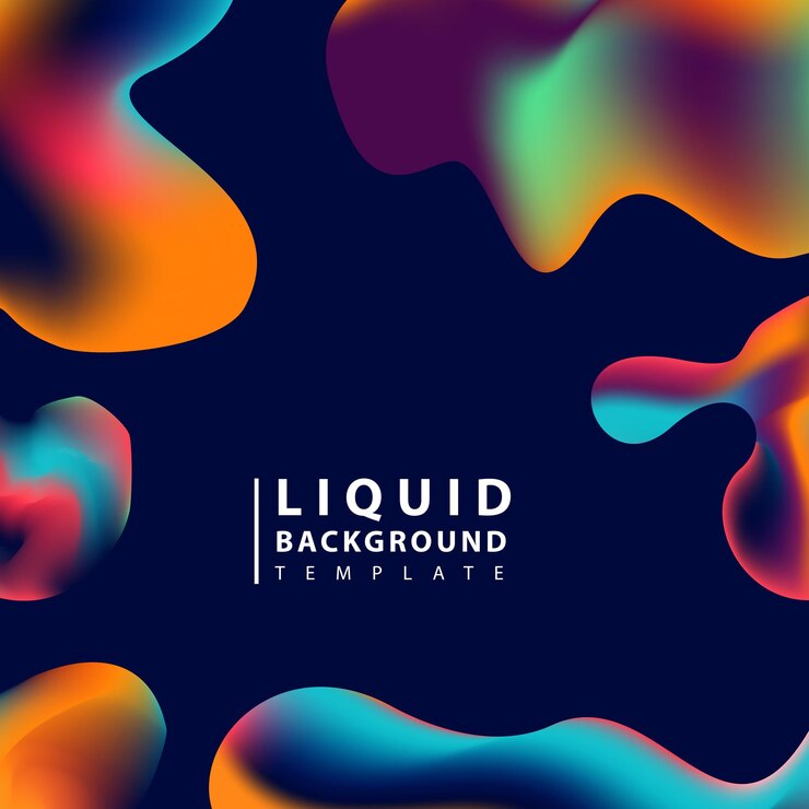 Vector fondo abstracto fluido composición de forma líquida colorida