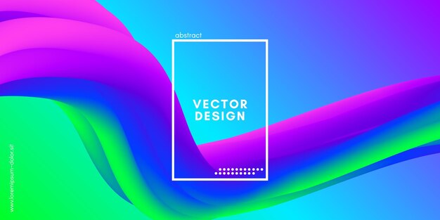 Fondo abstracto fluido con forma líquida degradado colorido