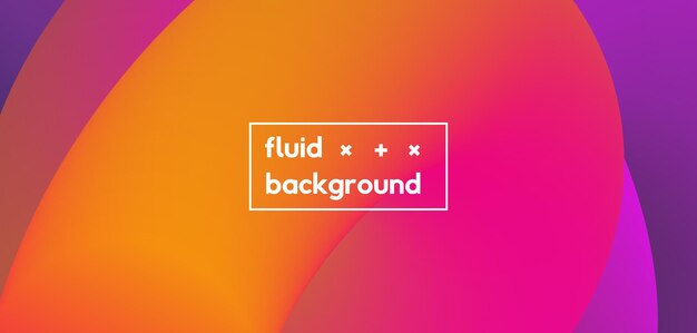 Fondo abstracto fluido. Ilustración de degradado de color vibrante moderno. Diseño futurista de cartel líquido.