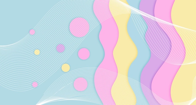 Fondo abstracto fluido ondulado color pastel