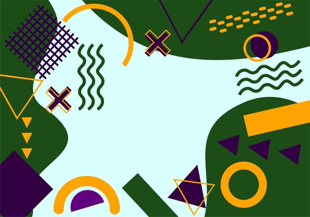 fondo abstracto fondo verde formas divertidas diseño dinámico