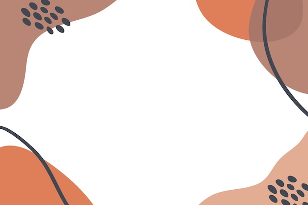 Fondo abstracto de forma fluida de color de tono tierra minimalista Ilustración de vector plano