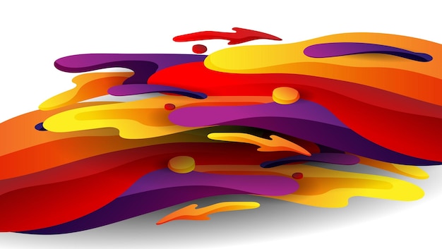 Fondo abstracto de forma fluida con colorido
