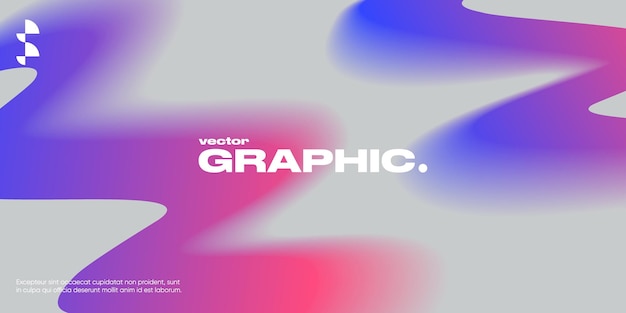 Fondo abstracto con forma de gradiente colorida Efecto de movimiento borroso Elementos de diseño de moda