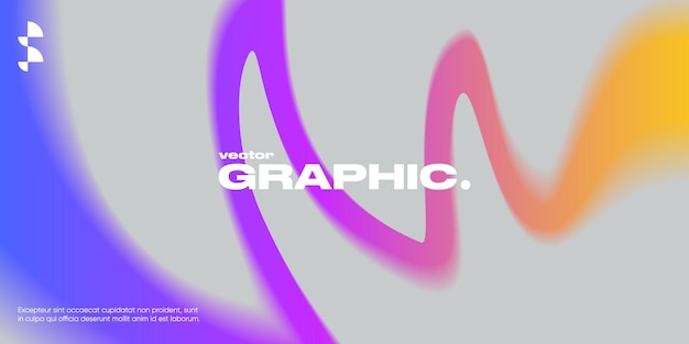 Fondo abstracto con forma de gradiente colorida Efecto de movimiento borroso Elementos de diseño de moda