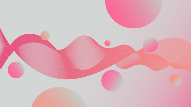 Fondo abstracto con forma de mezcla y esferas