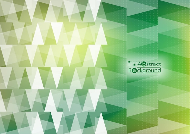 Fondo abstracto Forma de triángulos verdes Mosaico Geométrico Fondo moderno Ilustración vectorial