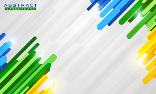 Fondo abstracto con formas con los colores de la bandera de Brasil