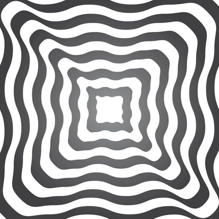 Fondo abstracto con formas cuadradas onduladas