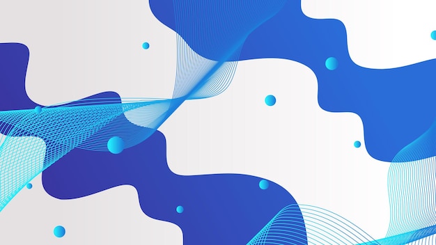 Fondo abstracto de formas fluidas dinámicas degradado blanco y azul