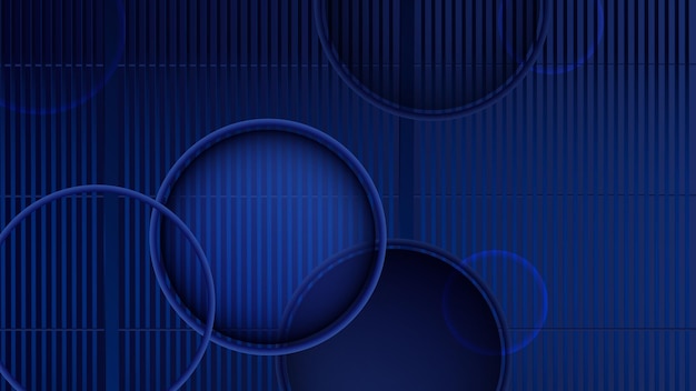 Fondo abstracto de formas geométricas azules y negras Plantilla web de fondo de presentación de patrón de banner de diseño gráfico abstracto de vector