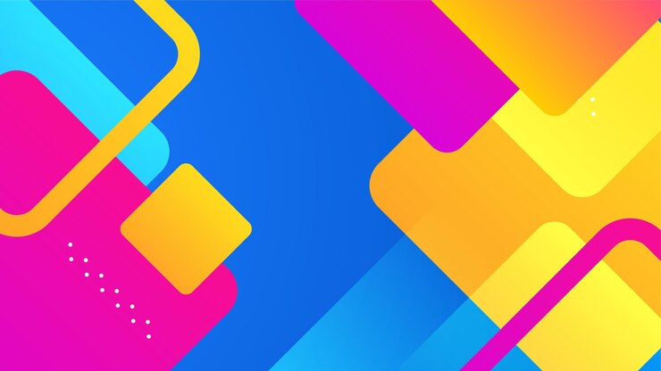 Vector fondo abstracto con formas geométricas coloridas patrón geométrico de gradiente de moda textura de fondo plantilla de fondo de gradiente de color mínimo para presentación de certificado de póster página de aterrizaje