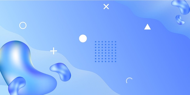 Fondo abstracto con formas geométricas y elementos 3d. Fondo degradado de movimiento con formas futuristas abstractas