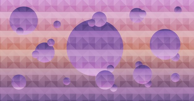 Fondo abstracto de formas geométricas Fondo de mosaico degradado amarillo y violeta Vector de fondo triangular geométrico