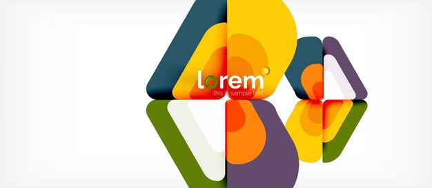 Fondo abstracto formas geométricas multicolores diseño moderno