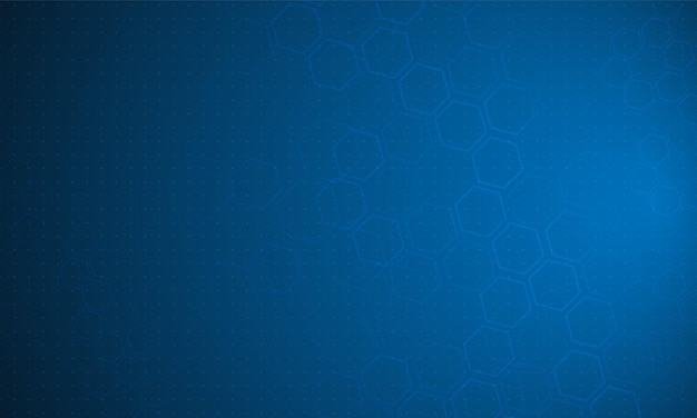 Fondo abstracto con formas geométricas y patrón hexagonal Ilustración vectorial para tecnología de medicina diseño vectorial azul
