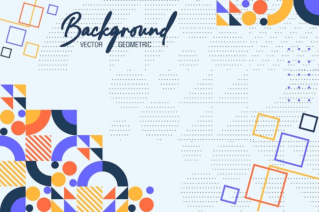 fondo abstracto con formas geométricas plantilla vectorial