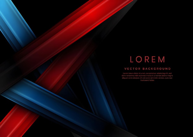 Fondo abstracto con formas geométricas rojas y azules