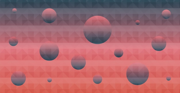 Fondo abstracto de formas geométricas Telón de fondo de mosaico degradado naranja y gris Vector de fondo triangular geométrico