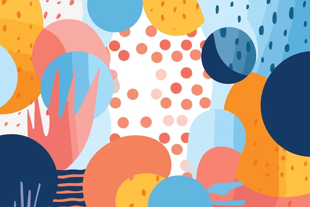 Fondo abstracto con formas líquidas coloridas y manchas Vector Illustration