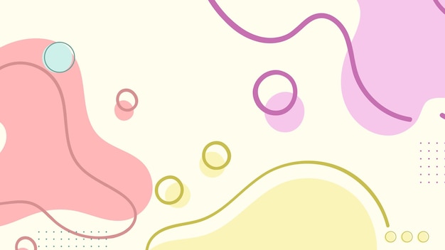 Fondo abstracto con formas líquidas onduladas y puntos Ilustración vectorial