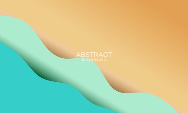 Fondo abstracto con formas onduladas en amarillo, verde y azul