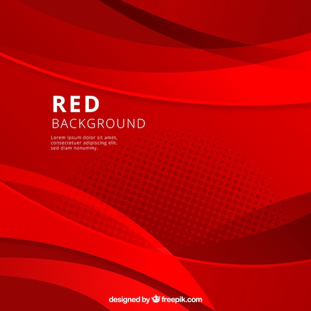 Fondo abstracto con formas rojas