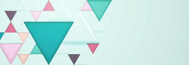 Vector fondo abstracto con formas triangulares de colores grandes y pequeños en azul claro