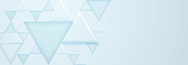 Vector fondo abstracto con formas triangulares grandes y pequeñas en colores azules claros